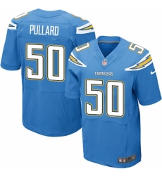 Men's Nike Los Angeles Chargers #50 Hayes Pullard Elite Electric Blue Alternate NFL Jersey