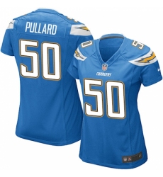 Women's Nike Los Angeles Chargers #50 Hayes Pullard Game Electric Blue Alternate NFL Jersey