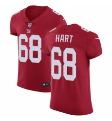 Men's Nike New York Giants #68 Bobby Hart Red Alternate Vapor Untouchable Elite Player NFL Jersey