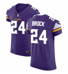Men's Nike Minnesota Vikings #24 Tramaine Brock Purple Team Color Vapor Untouchable Elite Player NFL Jersey