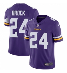 Men's Nike Minnesota Vikings #24 Tramaine Brock Purple Team Color Vapor Untouchable Limited Player NFL Jersey
