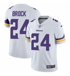 Men's Nike Minnesota Vikings #24 Tramaine Brock White Vapor Untouchable Limited Player NFL Jersey