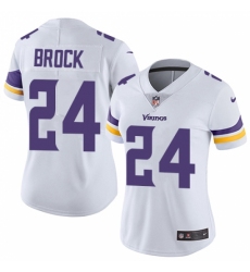 Women's Nike Minnesota Vikings #24 Tramaine Brock White Vapor Untouchable Limited Player NFL Jersey