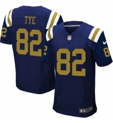 Men's Nike New York Jets #82 Will Tye Elite Navy Blue Alternate NFL Jersey