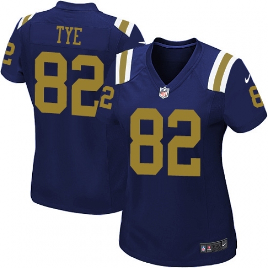 Women's Nike New York Jets #82 Will Tye Elite Navy Blue Alternate NFL Jersey Women's Nike New York Jets #82 Will Tye Elite Navy Blue Alternate NFL Jersey