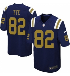 Youth Nike New York Jets #82 Will Tye Elite Navy Blue Alternate NFL Jersey