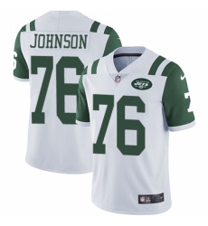 Men's Nike New York Jets #76 Wesley Johnson White Vapor Untouchable Limited Player NFL Jersey