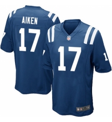 Men's Nike Indianapolis Colts #17 Kamar Aiken Game Royal Blue Team Color NFL Jersey