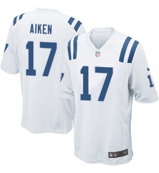 Men's Nike Indianapolis Colts #17 Kamar Aiken Game White NFL Jersey