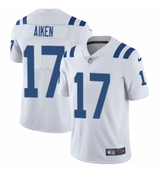 Men's Nike Indianapolis Colts #17 Kamar Aiken White Vapor Untouchable Limited Player NFL Jersey