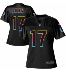 Women's Nike Indianapolis Colts #17 Kamar Aiken Game Black Fashion NFL Jersey