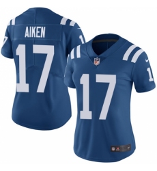 Women's Nike Indianapolis Colts #17 Kamar Aiken Royal Blue Team Color Vapor Untouchable Limited Player NFL Jersey