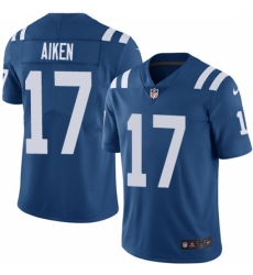 Youth Nike Indianapolis Colts #17 Kamar Aiken Royal Blue Team Color Vapor Untouchable Elite Player NFL Jersey