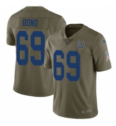 Men's Nike Indianapolis Colts #69 Deyshawn Bond Limited Olive 2017 Salute to Service NFL Jersey