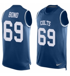 Men's Nike Indianapolis Colts #69 Deyshawn Bond Limited Royal Blue Player Name & Number Tank Top NFL Jersey