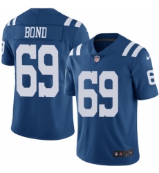 Men's Nike Indianapolis Colts #69 Deyshawn Bond Limited Royal Blue Rush Vapor Untouchable NFL Jersey