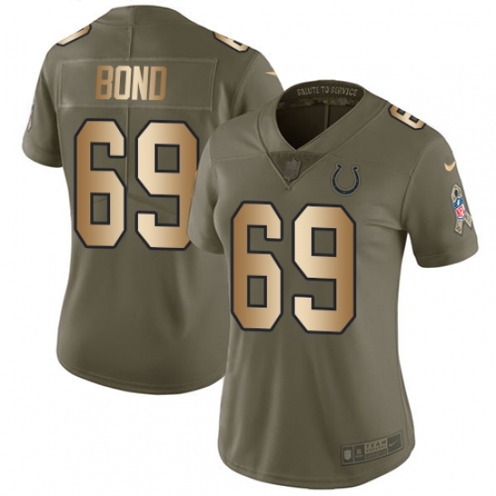 Women's Nike Indianapolis Colts #69 Deyshawn Bond Limited Olive/Gold 2017 Salute to Service NFL Jersey Women's Nike Indianapolis Colts #69 Deyshawn Bond Limited Olive/Gold 2017 Salute to Service NFL Jersey