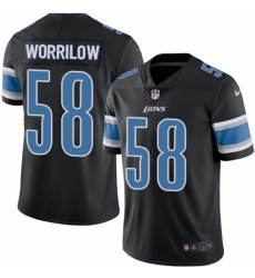 Men's Nike Detroit Lions #55 Paul Worrilow Limited Black Rush Vapor Untouchable NFL Jersey