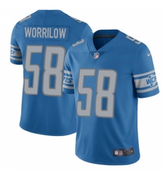Men's Nike Detroit Lions #58 Paul Worrilow Blue Team Color Vapor Untouchable Limited Player NFL Jersey