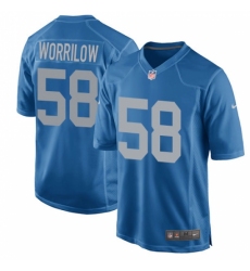Men's Nike Detroit Lions #58 Paul Worrilow Game Blue Alternate NFL Jersey