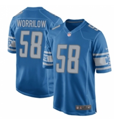 Men's Nike Detroit Lions #58 Paul Worrilow Game Blue Team Color NFL Jersey