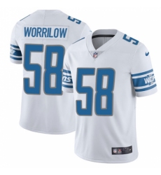 Men's Nike Detroit Lions #58 Paul Worrilow White Vapor Untouchable Limited Player NFL Jersey