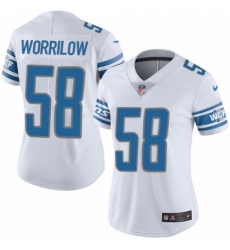 Women's Nike Detroit Lions #58 Paul Worrilow White Vapor Untouchable Limited Player NFL Jersey