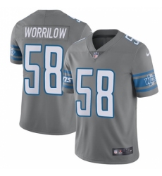 Youth Nike Detroit Lions #55 Paul Worrilow Limited Steel Rush Vapor Untouchable NFL Jersey