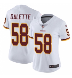 Women's Nike Washington Redskins #58 Junior Galette White Vapor Untouchable Limited Player NFL Jersey