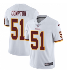 Men's Nike Washington Redskins #51 Will Compton White Vapor Untouchable Limited Player NFL Jersey
