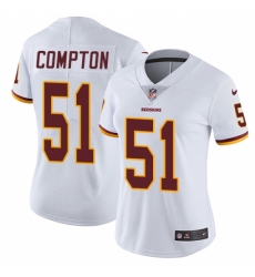 Women's Nike Washington Redskins #51 Will Compton White Vapor Untouchable Limited Player NFL Jersey