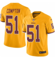 Youth Nike Washington Redskins #51 Will Compton Limited Gold Rush Vapor Untouchable NFL Jersey