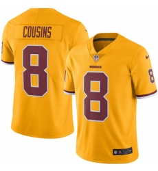 Men's Nike Washington Redskins #8 Kirk Cousins Limited Gold Rush Vapor Untouchable NFL Jersey