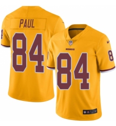 Men's Nike Washington Redskins #84 Niles Paul Limited Gold Rush Vapor Untouchable NFL Jersey