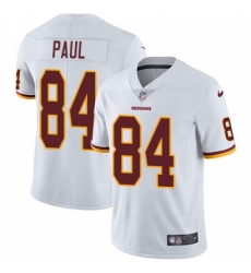 Men's Nike Washington Redskins #84 Niles Paul White Vapor Untouchable Limited Player NFL Jersey