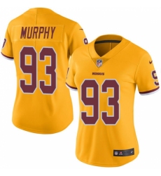 Women's Nike Washington Redskins #93 Trent Murphy Limited Gold Rush Vapor Untouchable NFL Jersey
