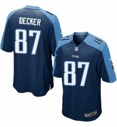 Men's Nike Tennessee Titans #87 Eric Decker Game Navy Blue Alternate NFL Jersey