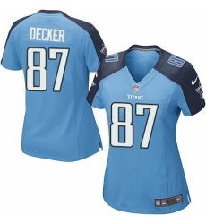 Women's Nike Tennessee Titans #87 Eric Decker Game Light Blue Team Color NFL Jersey