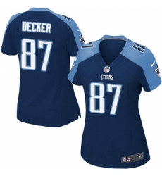 Women's Nike Tennessee Titans #87 Eric Decker Game Navy Blue Alternate NFL Jersey