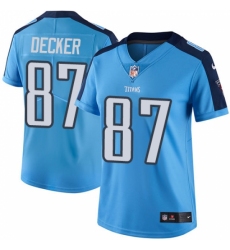 Women's Nike Tennessee Titans #87 Eric Decker Light Blue Team Color Vapor Untouchable Limited Player NFL Jersey