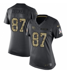 Women's Nike Tennessee Titans #87 Eric Decker Limited Black 2016 Salute to Service NFL Jersey