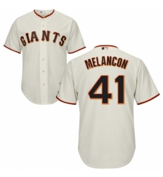 Youth Majestic San Francisco Giants #41 Mark Melancon Authentic Cream Home Cool Base MLB Jersey