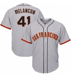 Youth Majestic San Francisco Giants #41 Mark Melancon Authentic Grey Road Cool Base MLB Jersey