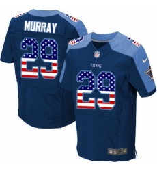Men's Nike Tennessee Titans #29 DeMarco Murray Elite Navy Blue Alternate USA Flag Fashion NFL Jersey