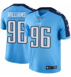 Men's Nike Tennessee Titans #96 Sylvester Williams Limited Light Blue Rush Vapor Untouchable NFL Jersey