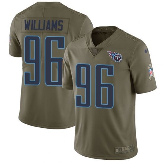 Men's Nike Tennessee Titans #96 Sylvester Williams Limited Olive 2017 Salute to Service NFL Jersey Men's Nike Tennessee Titans #96 Sylvester Williams Limited Olive 2017 Salute to Service NFL Jersey