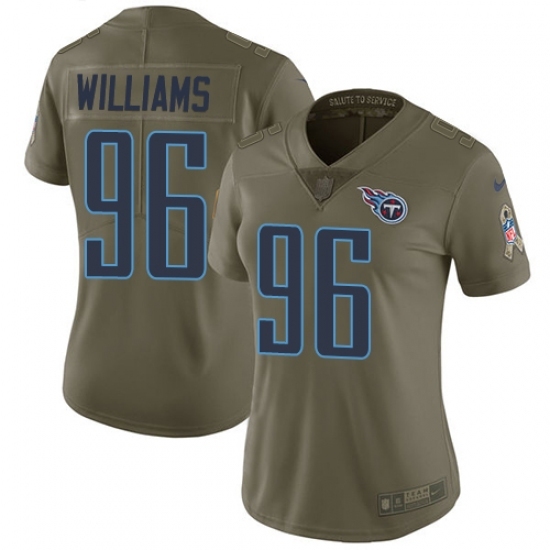 Women's Nike Tennessee Titans #96 Sylvester Williams Limited Olive 2017 Salute to Service NFL Jersey Women's Nike Tennessee Titans #96 Sylvester Williams Limited Olive 2017 Salute to Service NFL Jersey