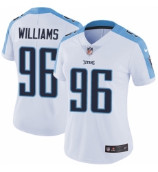 Women's Nike Tennessee Titans #96 Sylvester Williams White Vapor Untouchable Limited Player NFL Jersey