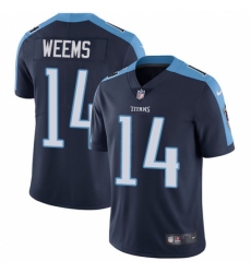 Men's Nike Tennessee Titans #14 Eric Weems Navy Blue Alternate Vapor Untouchable Limited Player NFL Jersey