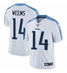 Men's Nike Tennessee Titans #14 Eric Weems White Vapor Untouchable Limited Player NFL Jersey